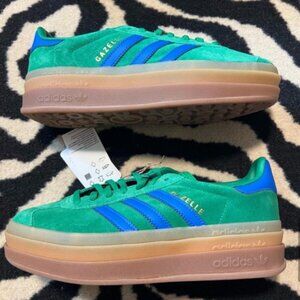 🔔NWT🔔 adidas Originals Women's Gazelle Bold Shoes. 🦋Color: Green/Blue🦋
